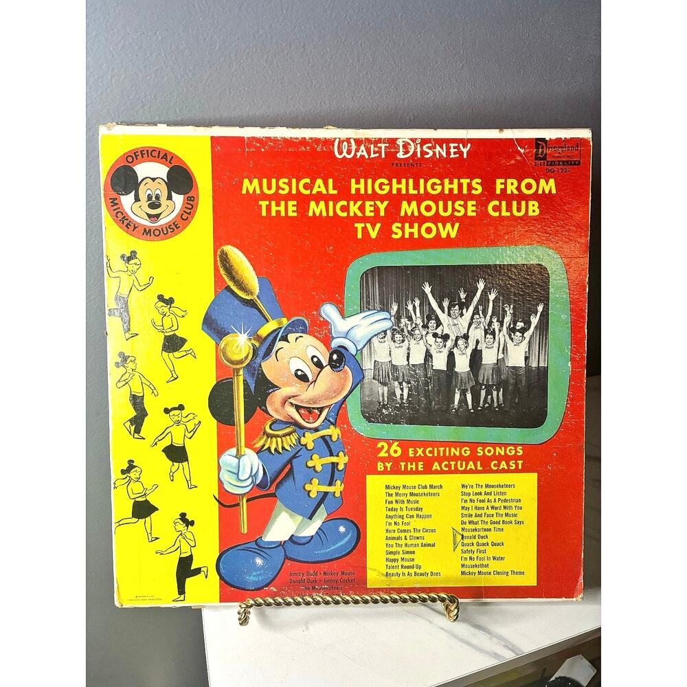 1957 Disneyland Records Mickey Mouse Club Musical Highlights LP